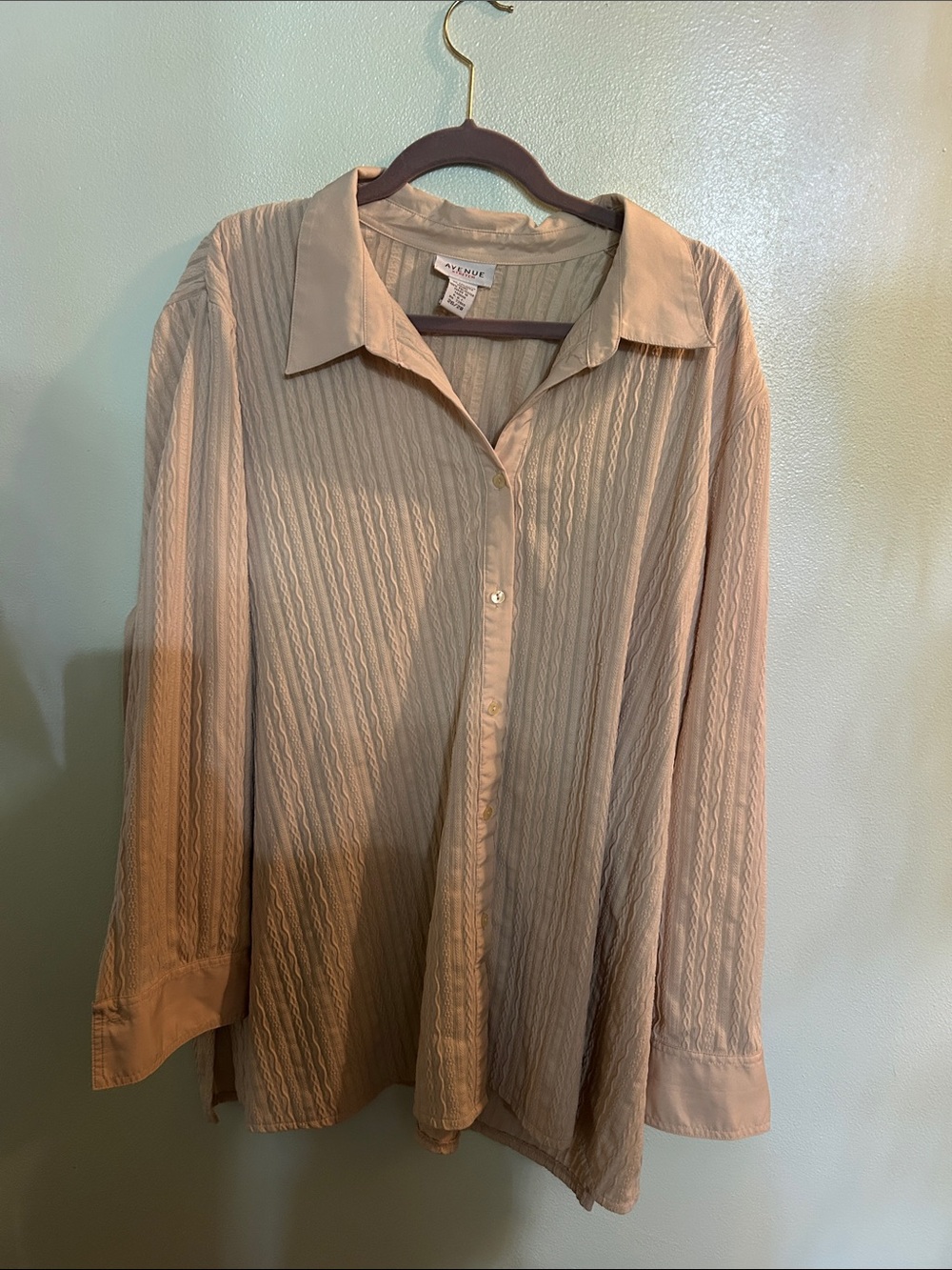 Classic Woman’s Beige Button-Up Shirt